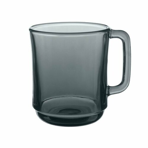 Кружка стекло 310МЛ BASILICO LAVA GREY дымка