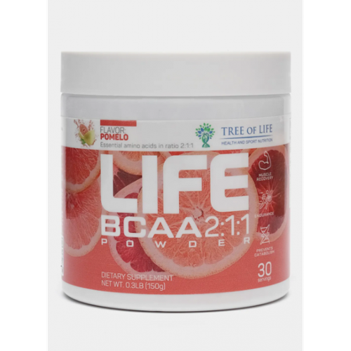фото Life bcaa 2 1 1 powder 150 gr, 30 порции(й), помело tree of life