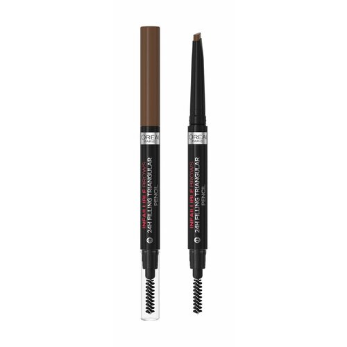 L'OREAL Карандаш для бровей автоматический Infaillible Brows, 9 г, 5.0 Light brunet краски для бровей infaillible brows 24h filling trangular pencil l oréal parís 1 мл 7 0 blonde