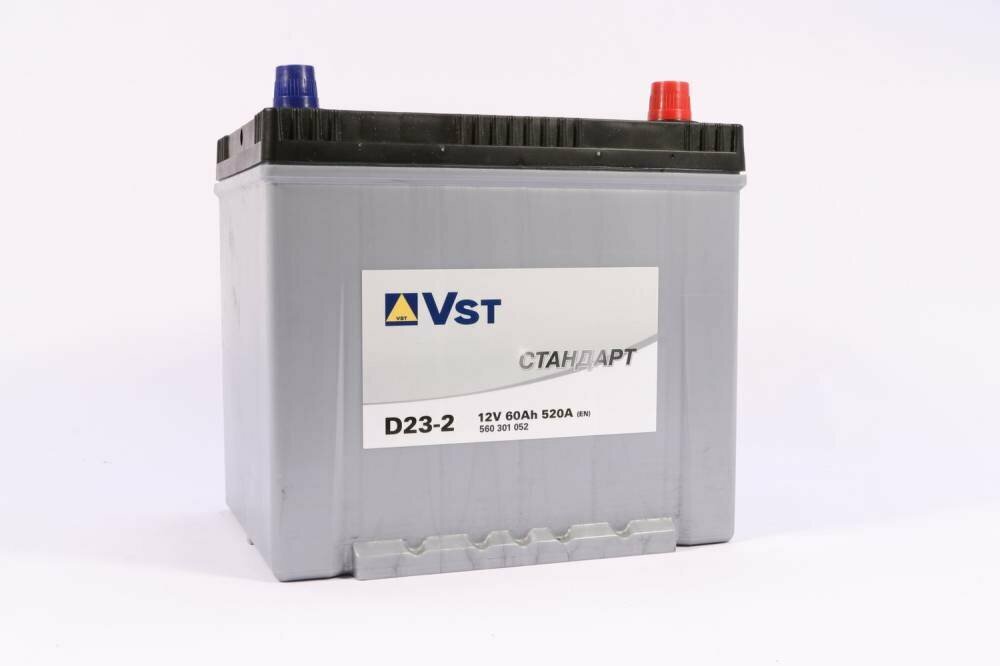 Аккумулятор VST Стандарт 60A/ч 12V 520A (230x175х223) ASIA обрат. п.