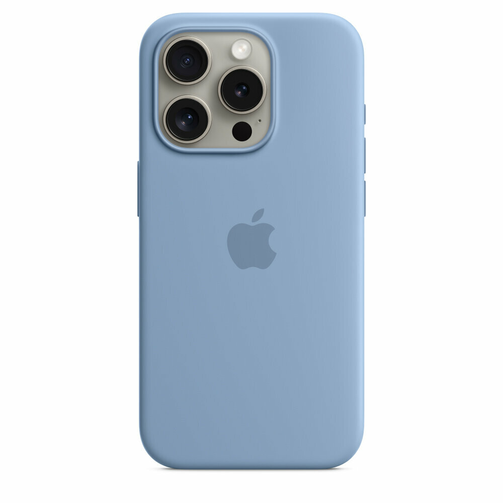 Чехол Apple для iPhone 15 Pro Silicone Case MagSafe морозный голубой