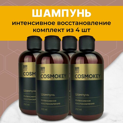 Cosmokey / Космокей Шампунь интенсивное восстановление, эффективное средство для восстановления волос 4 шт по 250 мл