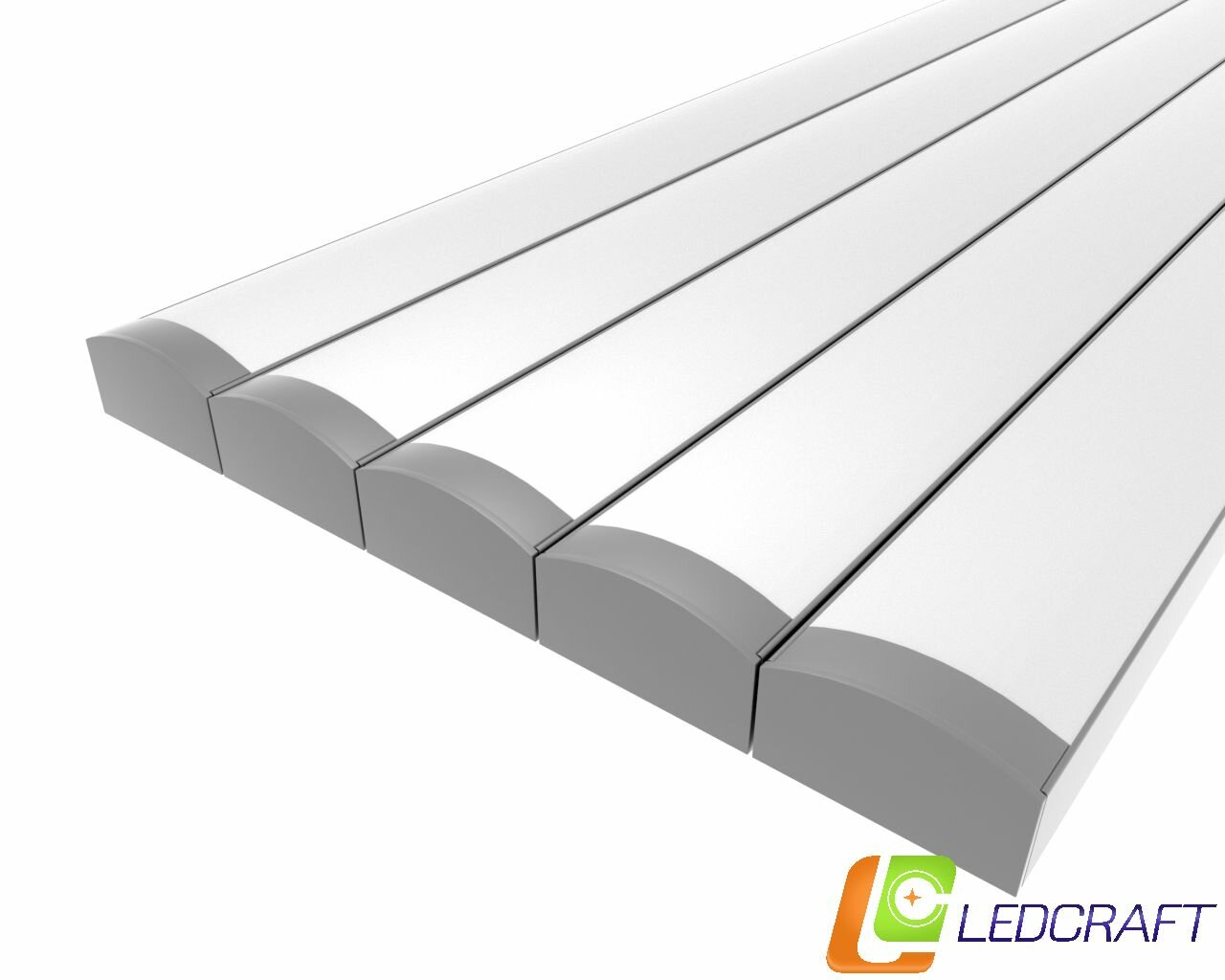 Ledcraft LC-LP0716M16-1x5Silver комплект из 5 шт серебро (1м профиль1м рассеиватель2 заглушки)