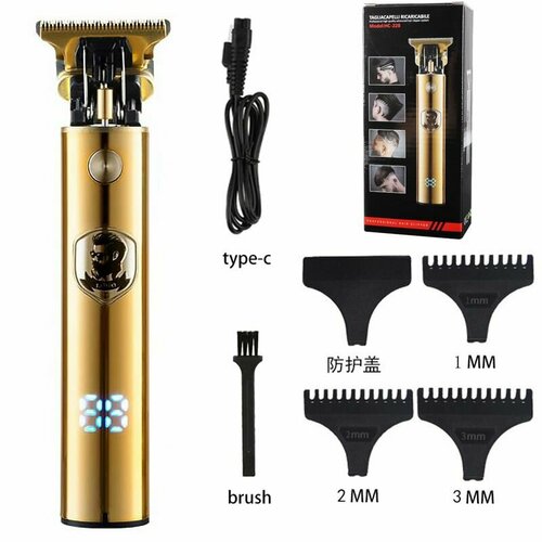 Бесшумная машинка для стрижки волос с масляной головкой цвет золотой 85100₽