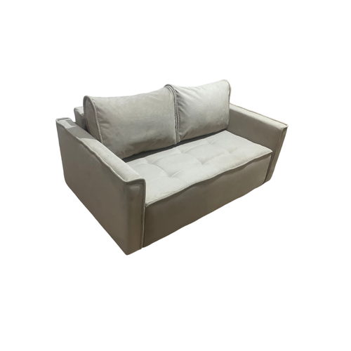 Диван Мини Премьер 125х100 (ппу, велюр cabrio, бежевый)