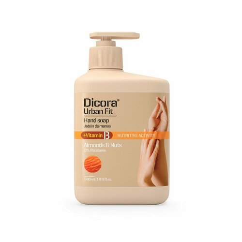 Жидкое мыло Dicora Urban Fit Vitamin B Almonds & Nuts миндаль и орех 500мл 8410262902264