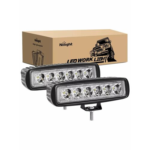 Светодиодная фара противотуманная 20w 16см, белый свет, 2шт в комплекте