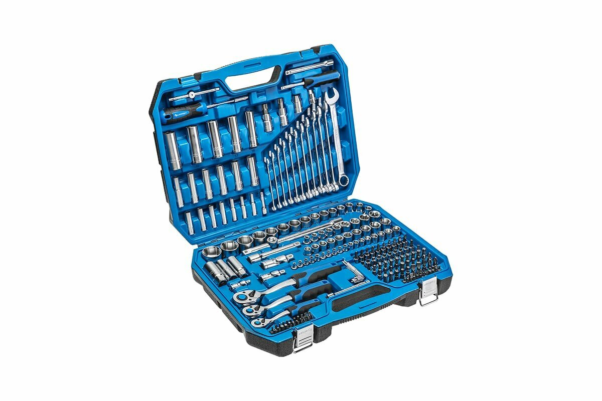 HOEGERT TECHNIK Набор инструментов, 222 шт, 1/4, 3/8,1/2 HT1R444