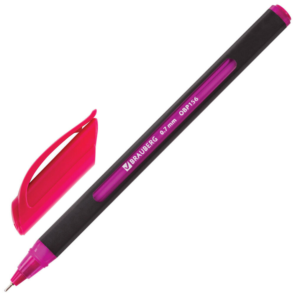 Ручка шариковая масляная BRAUBERG "Extra Glide Soft Color", СИНЯЯ, узел 0,7 мм, линия письма 0,35 мм, OBP156 - фото №4
