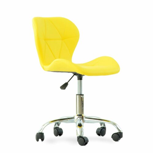 Стул N-142 Perfecto Roll STOOL MARKET желтый экокожа металл мягкое сиденье без подлокотников 5468₽