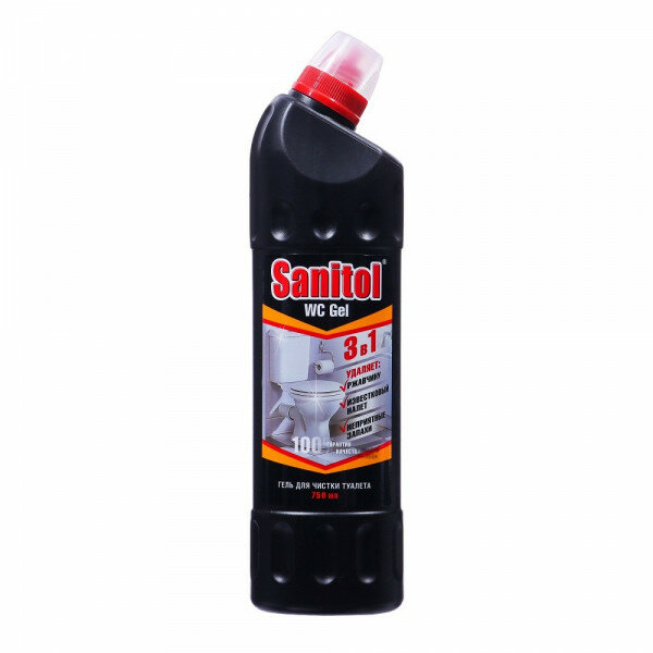 Химбытконтраст Гель для чистки туалета Sanitol WC 3в1 750 мл