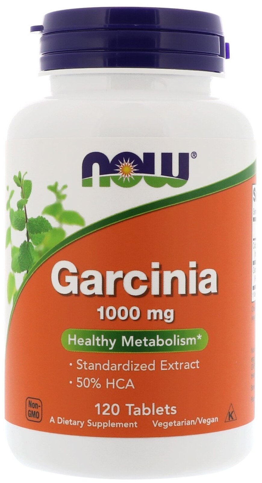 Экстракт Гарцинии камбоджийской Жиросжигатель, NOW Garcinia 1000mg, 120 таблеток