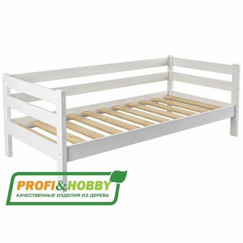 Белая односпальная тахта 80х200 из массива дерева I Классика