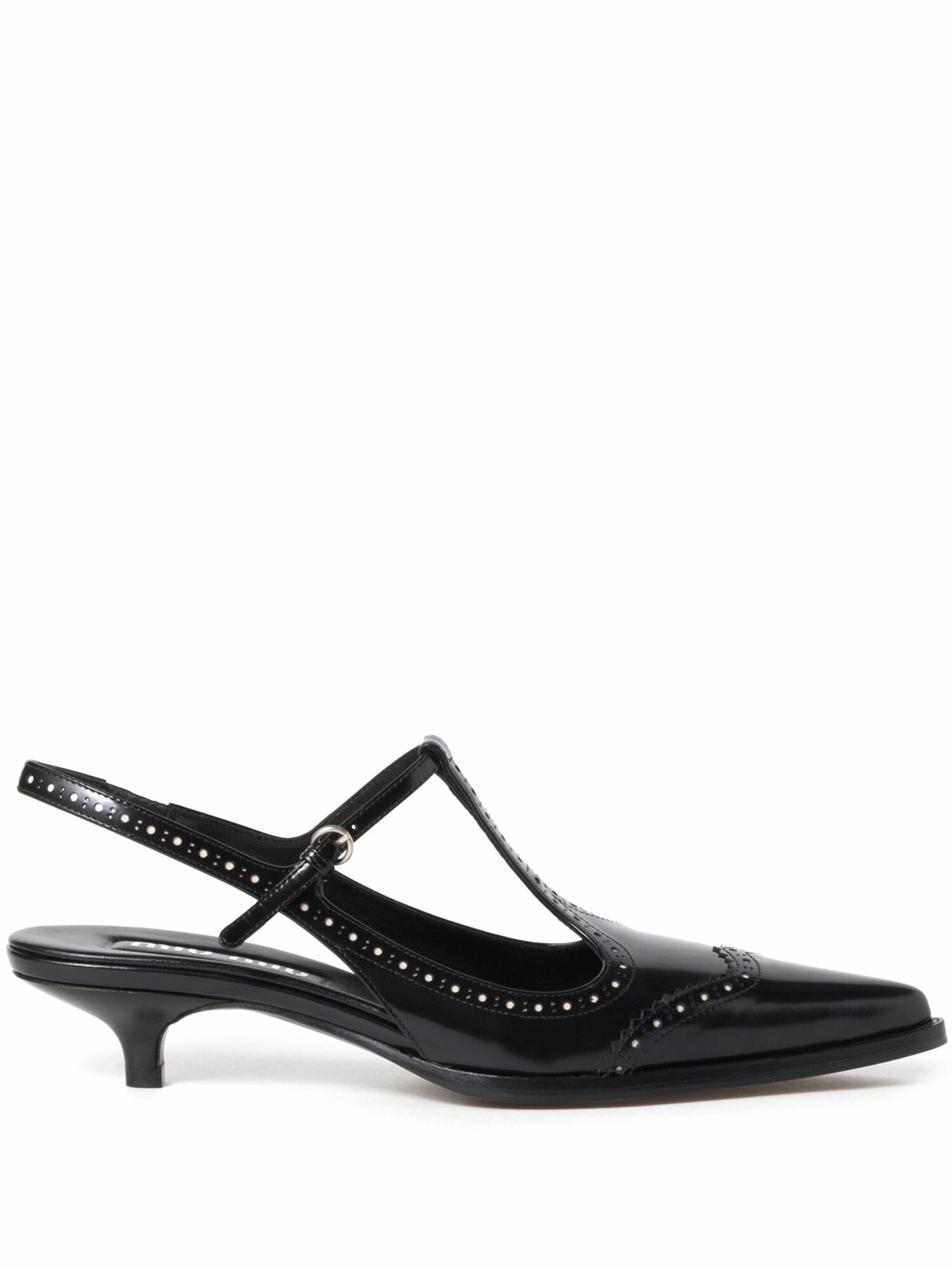 Туфли Miu Miu, размер 37.5 EU, черный