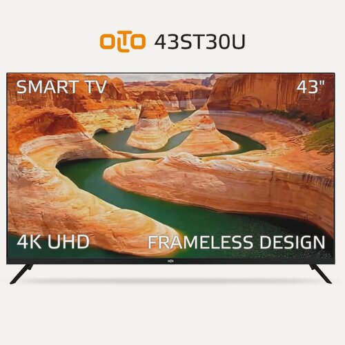 Изображение товара Телевизор 43 дюйма смарт тв 4к OLTO 43ST30U, SMART TV (Android), 4K Ultra HD, диагональ 43", черный