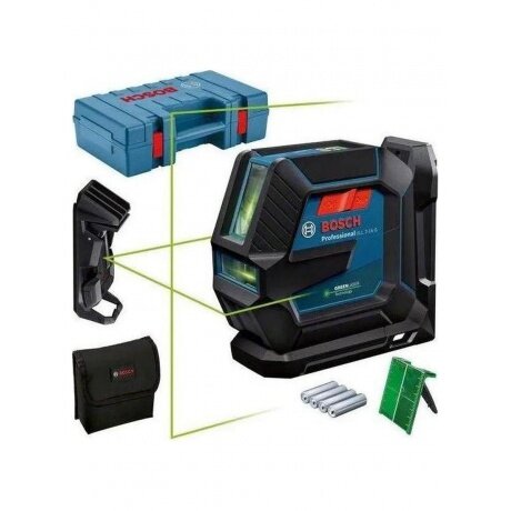 Нивелир лазерный Bosch GLL 2-15G 2кл. лаз. 540нм цв. луч. зеленый 2луч. (0601063W02)