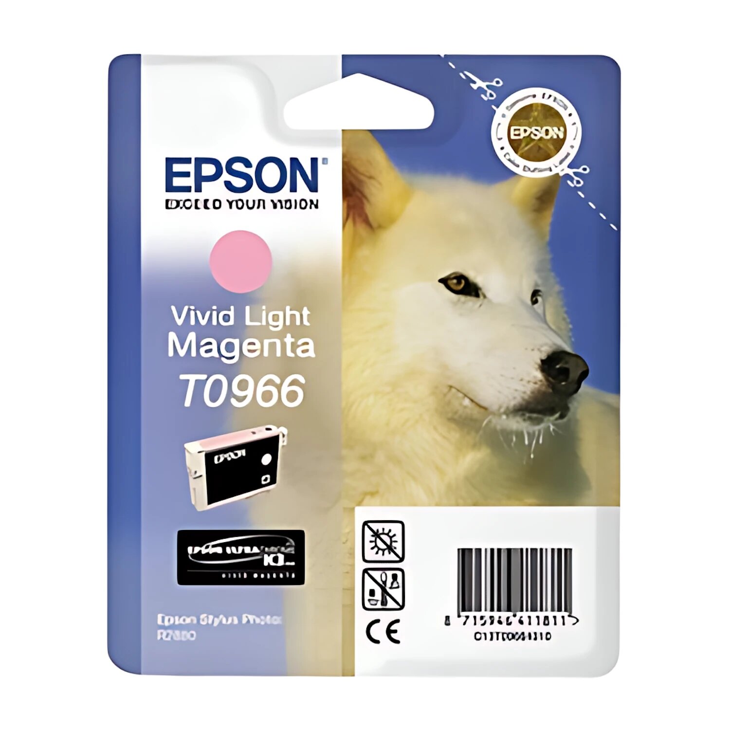 Картридж Epson T0966 Light Magenta пурпурный C13T09664010 оригинальный