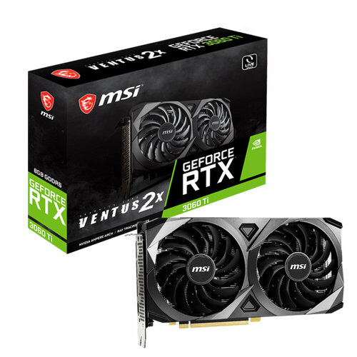 Видеокарта MSI NVIDIA GeForce RTX 3060 Ti 8Gb 256bit VENTUS 2X 8G GDDR6 33689₽
