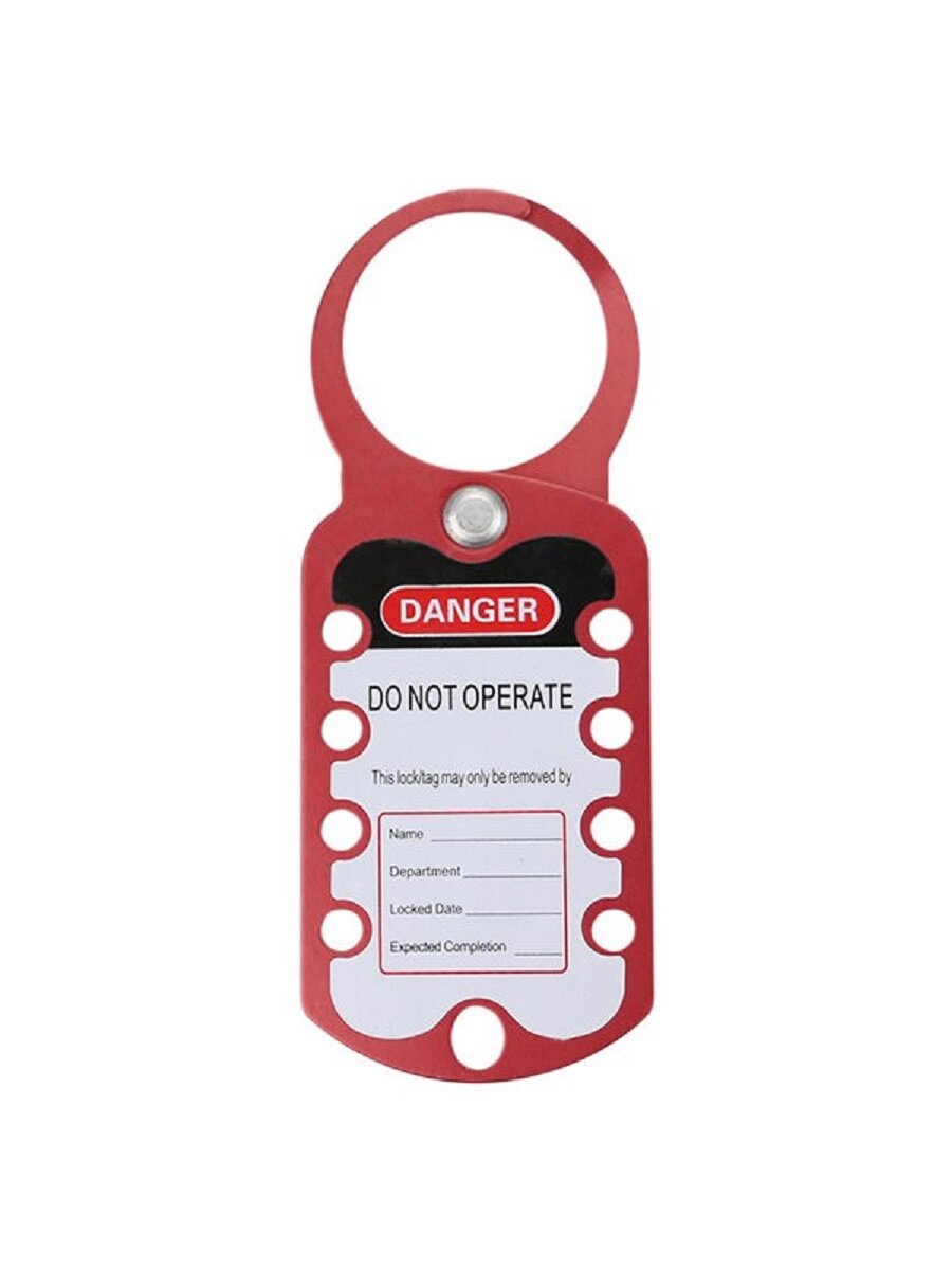 Множитель замковый алюминиевый с виниловым покрытием и этикеткой, 9 отверстий, диаметр затвора 53 мм, красный цвет