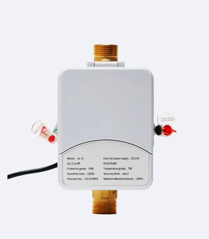 Ультразвуковой водомер DN20 R200, IP68, 1,6 МПа, интерфейс с RS485, интерфейс с MBUSH, корпус из латуна — фото 1