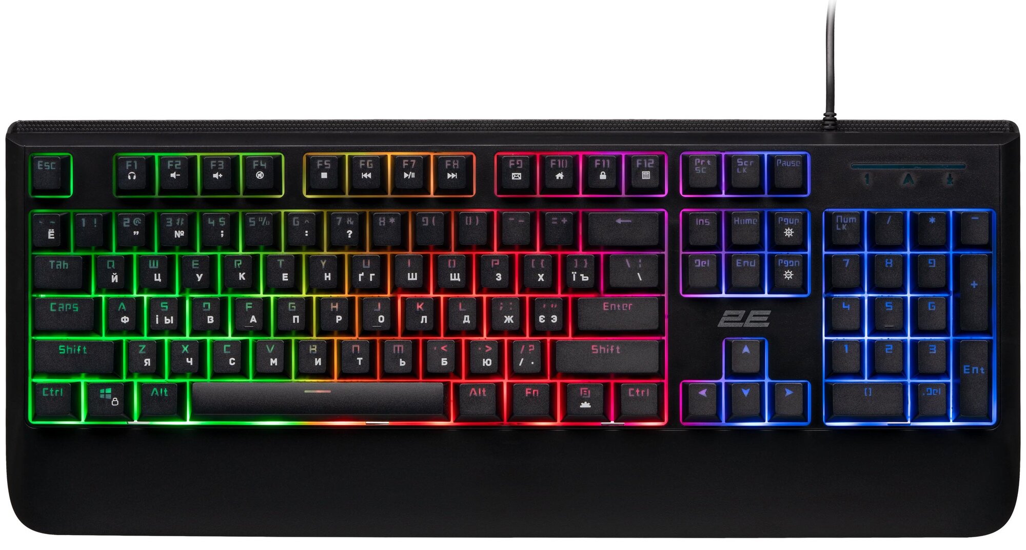 Игровая клавиатура 2E KG325, USB, LED-подсветка, черный цвет