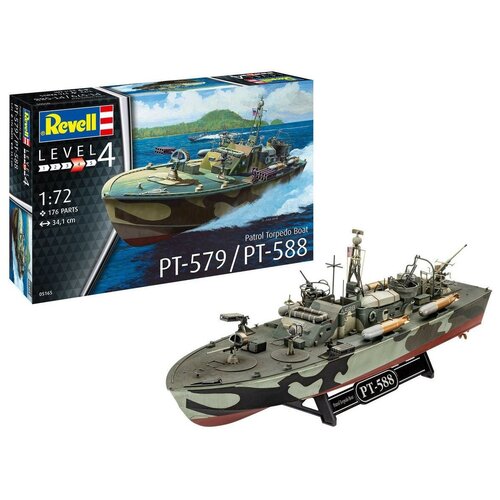 фото Revell сборная модель патрульная торпедная лодка pt-588/pt-579 late, 1:72