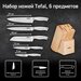 Набор кухонных ножей Tefal из нержавеющей стали, 6 предметов