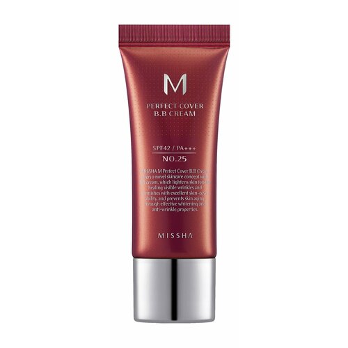 MISSHA М BB Perfect Cover Тональный BB крем для лица Идеальное покрытие SPF42/PA, 20 мл, 25 Warm beige