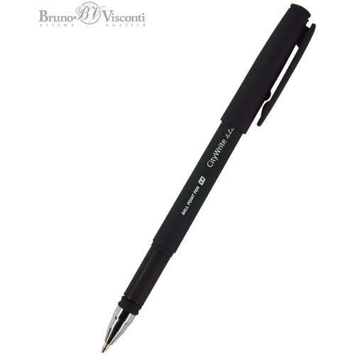 Ручкa BrunoVisconti, шариковая, 1 мм, синяя, CityWrite. BLACK, Арт. 20-0015