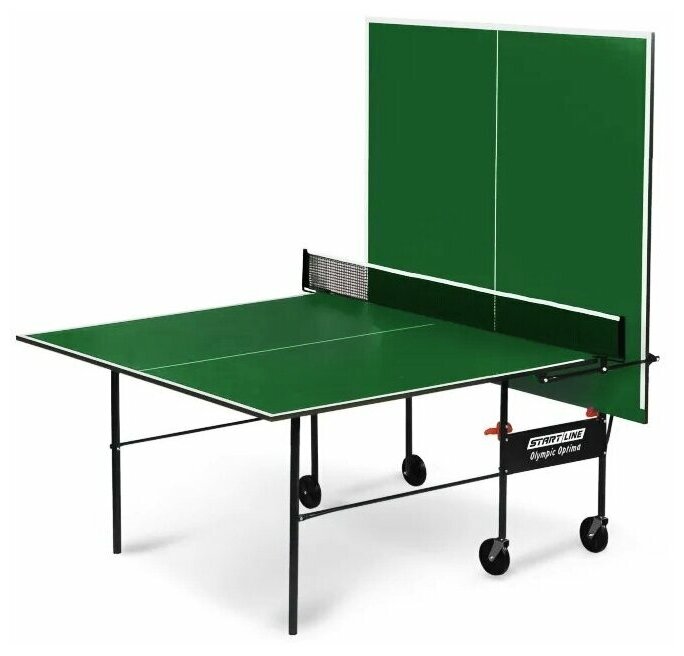 Теннисный стол, складной, юниорский, Start line Olympic Optima Green с сеткой