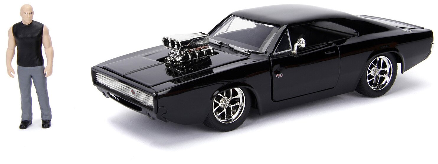 Машина Fast and Furious Jada 1970 Dodge Charger с фигуркой Доминика Торетто 30737