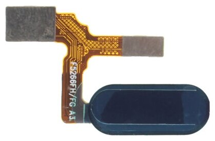 Шлейф (соеденительный) для Huawei Honor 9 сканер отпечатка пальцев в сборе с толкателем (синий)