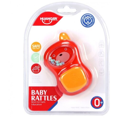 Игрушка погремушка HAUNGER Телефончик Red/Красный 8*12 см/ игрушка в подарок мальчику и девочке
