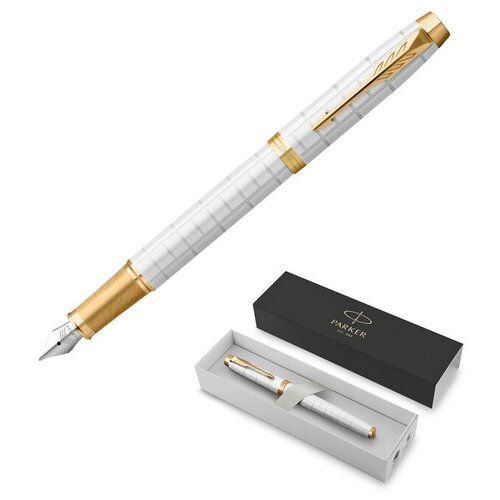 parker перьевая ручка im premium f318 0 8 мм 2143649 1 шт Ручка перьевая 'Parker IM Premium Pearl GT', в подарочной уп, Кита.