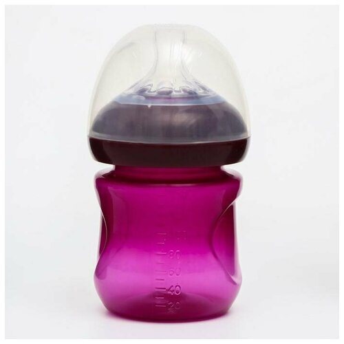 Бутылочка для кормления, Крошка Я 150 мл., от 0 месяцев, широкое горло, цвет розовый