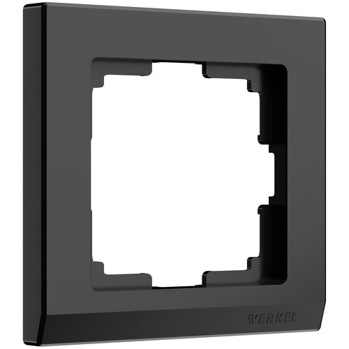 Рамка из пластика на 1 пост Werkel Stark W0011808 черный рамка stark на 1 пост werkel w0011808 черный матовый
