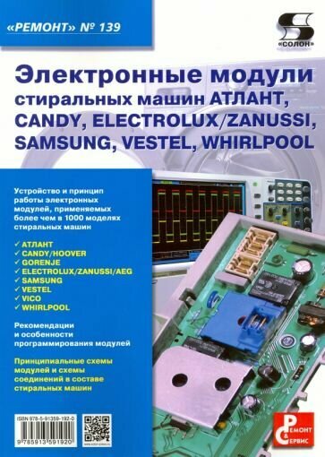 Электронные модули стиральных машин атлант, candy, electrolux/zanussi, samsung, vestel, whirlpool