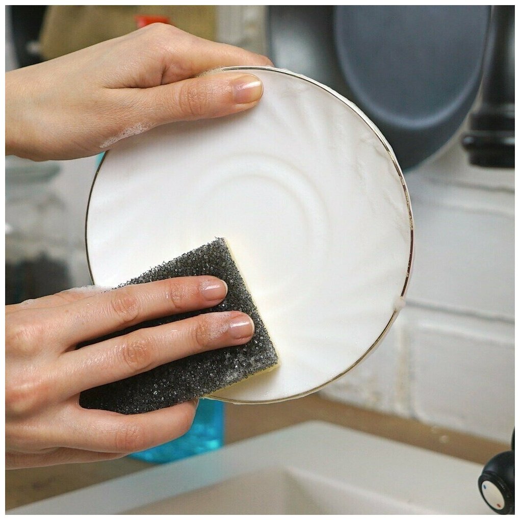 Губка для посуды PRIDE Да!, кухонные губки для уборки и мытья посуды, 5 шт - фотография № 2