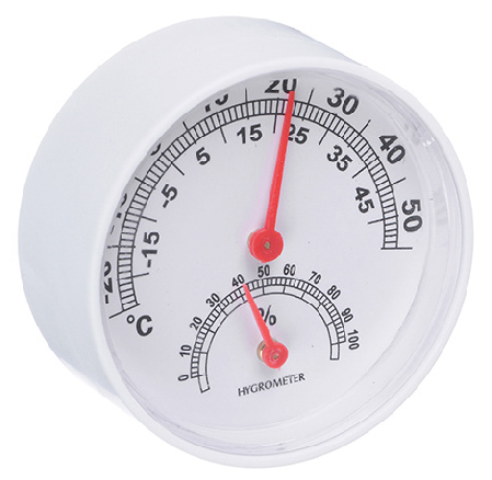 Термометр+влагомер INBLOOM на блистере 6,3 см., (металл/пластик)