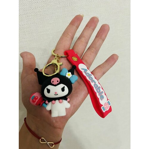 Брелок Eva Toys, силикон, металл, матовая фактура, Land Rover, мультиколор