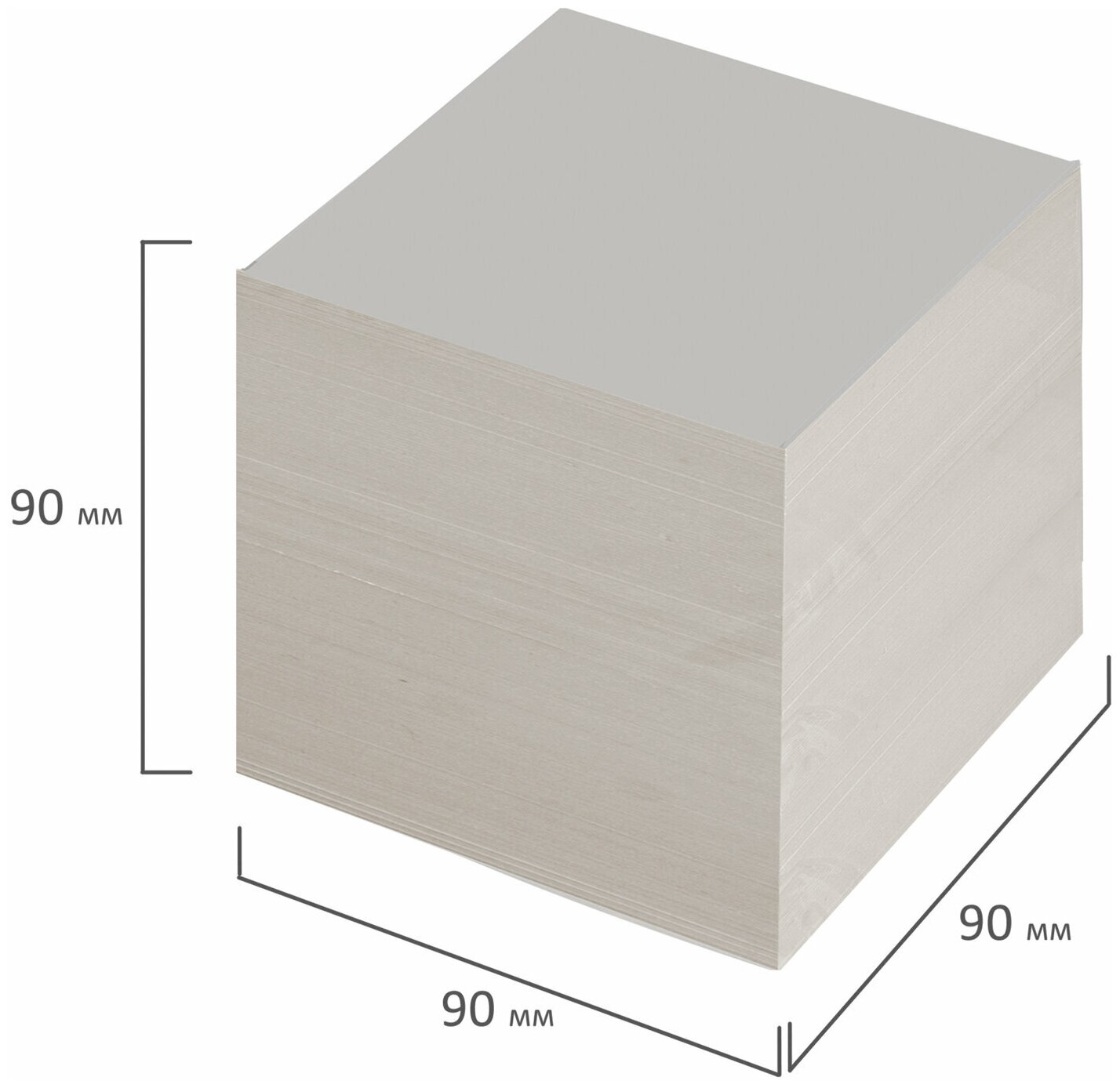 Блок для записей STAFF, непроклеенный, куб 9х9х9 см, белизна 70-80%, 126575 - фото №4
