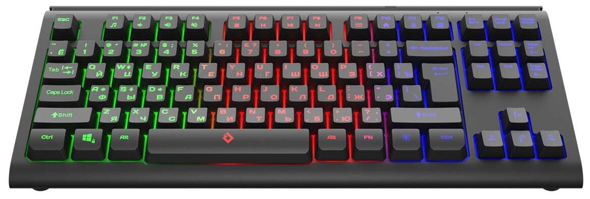 Игровая клавиатура RGB-цветная подсветка, Клавиатура проводная Red Square Mini, цвет:черный