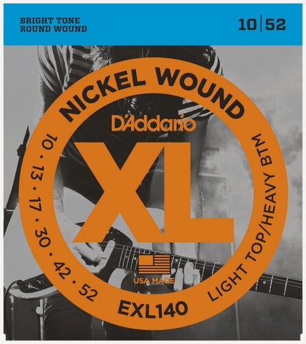 Изображение товара Струны D`ADDARIO EXL140 nickel wound light top/heavy bottom 10-52