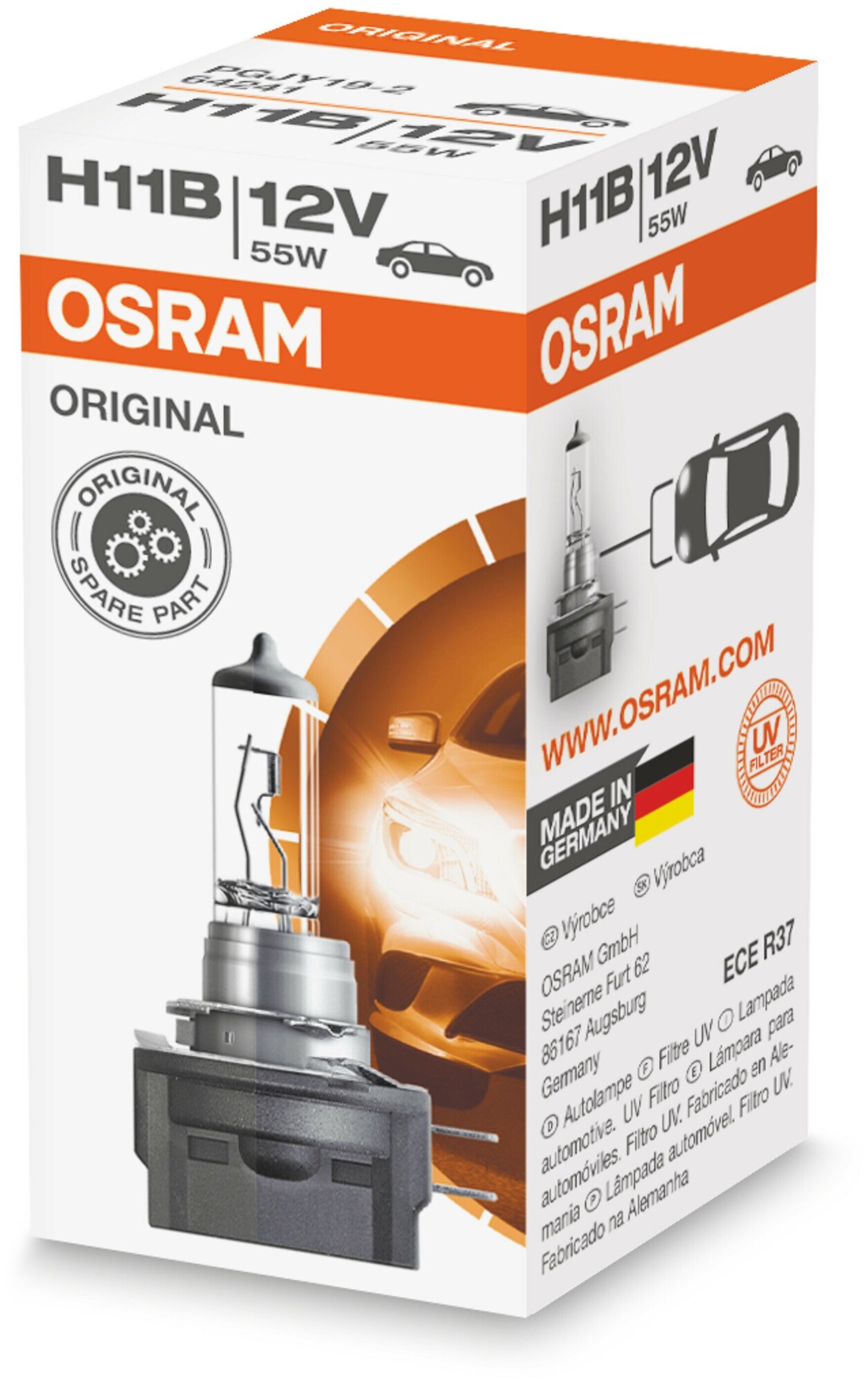 Лампа H11b 12v 55w Original Line, 1шт. Картон Osram арт. 64241