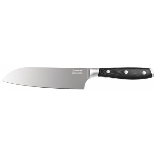 фото Нож rondell santoku falkata (0328-rd-01) стальной сантоку лезв.140мм прямая заточка черный блистер / 1421394