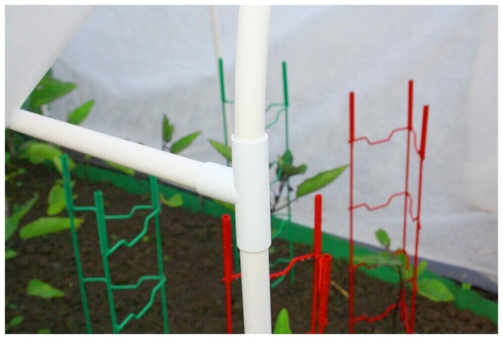 Парник с каркасом и спанбондом Гарант 5 м мини теплица - фотография № 4