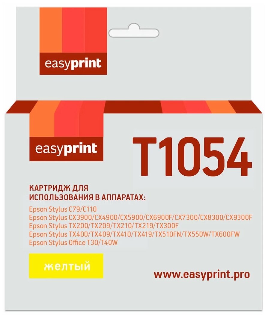 Картридж EasyPrint IE-T1054 для Epson Stylus C79/CX3900/TX209, желтый, с чипом
