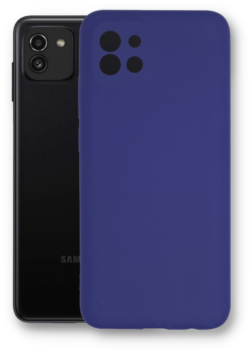 Чехол Silicone Cover №12 для Samsung Galaxy A03. Накладка / бампер с защитой камеры Самсунг А03