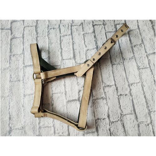 Недоуздок для лошади из сыромяти и ленты №25