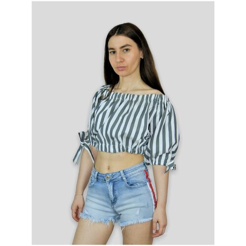 Кроп-топ navy stripes, размер 42